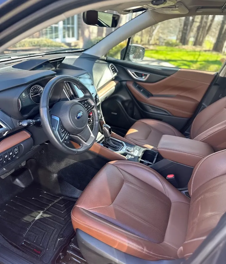 Clean brown interior detailed by Fly Auto Spa